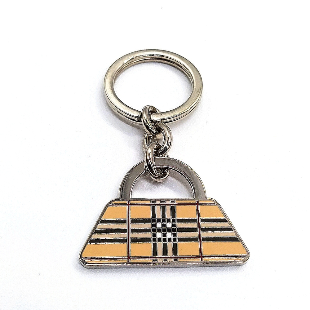 Vintage BURBERRY Nova Check Mini Purse Keychain Fob Purse Charm - Picture 2 of 4